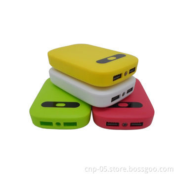 6,600mAh Dual-USB Power Banks, ABS Material, 5V/1A/1.5A Output